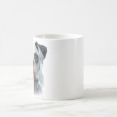 Mug Beau Chien blanc de boxe présenté dans Nature (Centre)