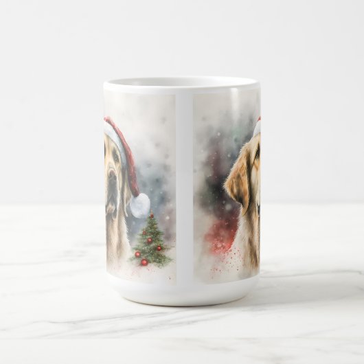 MUG BEAU CHIEN DE RÉCUPÉRATION D'OR EN COULEUR D'EAU (Centre)