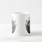 Mug Beau citrouille bleu et or bijoux (Centre)