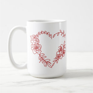Mug Beau Coeur Floral