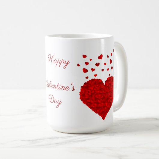 Mug Beau coeur rouge Saint Valentin (Devant droit)