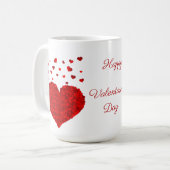 Mug Beau coeur rouge Saint Valentin (Devant gauche)