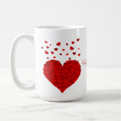 Mug Beau coeur rouge Saint Valentin (Gauche)