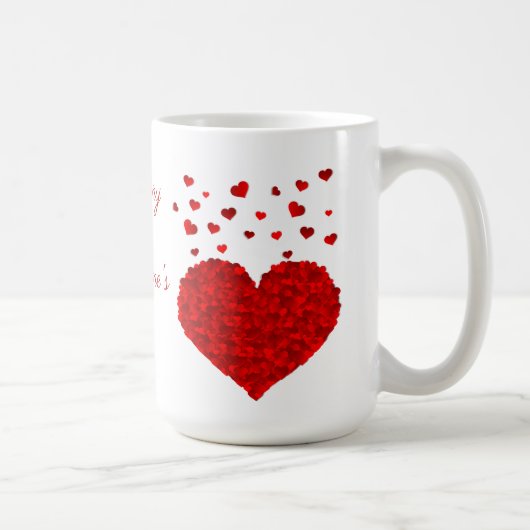 Mug Beau coeur rouge Saint Valentin (Droite)