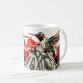 Mug Beau colibri 3D/Poppies (Devant droit)