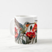 Mug Beau colibri 3D/Poppies (Devant gauche)