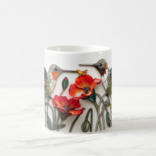 Mug Beau colibri 3D/Poppies