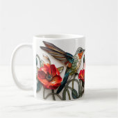 Mug Beau colibri 3D/Poppies (Gauche)