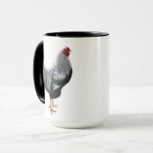 Mug Beau Coq Wyandotte Pencilé Argent (Devant gauche)
