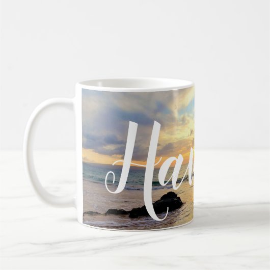 Mug Beau coucher de soleil d'Orange Maui (Gauche)