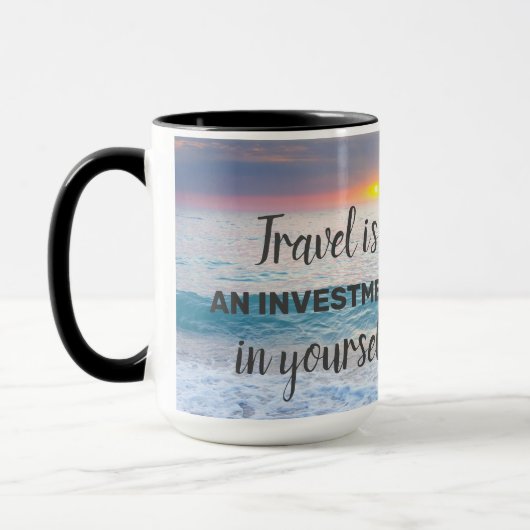 Mug Beau coucher de soleil sur la plage des Maldives (Gauche)