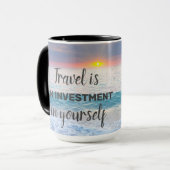 Mug Beau coucher de soleil sur la plage des Maldives (Devant gauche)