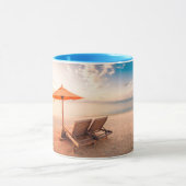 Mug Beau coucher du soleil de plage des Maldives (Centre)