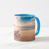 Mug Beau coucher du soleil de plage des Maldives (Devant droit)