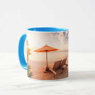 Mug Beau coucher du soleil de plage des Maldives