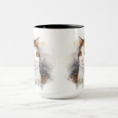MUG BEAU COULEUR D'EAU CALICO VISAGE CAT (Centre)