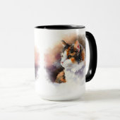 MUG BEAU COULEUR D'EAU CALICO VISAGE CAT (Devant droit)