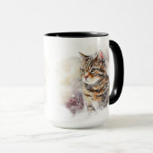 MUG BEAU COULEUR D'EAU TABBY BROWN CAT (Devant droit)