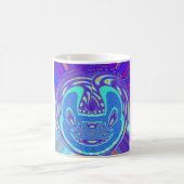 Mug Beau cyan bleu kaléidoscope vectoriel design (Centre)
