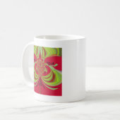 Mug Beau design jaune rouge. Code vecteur d'inspiratio (Devant gauche)