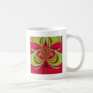 Mug Beau design jaune rouge. Code vecteur d'inspiratio