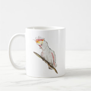 Mug Beau dessin à la main de perroquet de cockatoo aqu
