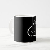 Mug Beau dessin de chat pour amoureux des animaux. (Devant gauche)