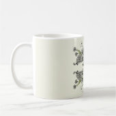 Mug Beau dessin de fleurs noires et blanches (Gauche)