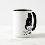 Mug Beau Dos assis Chat - Chats Règle (Devant droit)