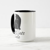 Mug Beau Dos assis Chat - Chats Règle (Devant gauche)