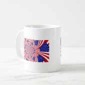 Mug Beau drapeau américain Extraordinaire Kaleidoscope (Devant gauche)