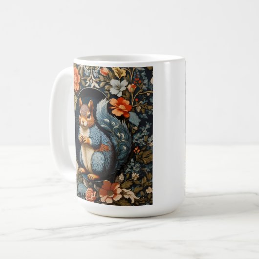 Mug Beau écureuil William Morris inspiré (Devant gauche)