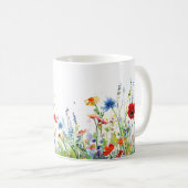 Mug Beau Enveloppement des fleurs de prairie de printe (Devant droit)