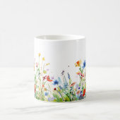 Mug Beau Enveloppement des fleurs de prairie de printe (Centre)
