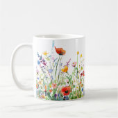 Mug Beau Enveloppement des fleurs de prairie de printe (Gauche)