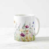 Mug Beau Enveloppement des fleurs de prairie de printe (Devant droit)