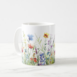 Mug Beau Enveloppement des fleurs de prairie de printe