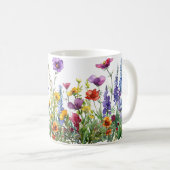 Mug Beau Enveloppement des fleurs de prairie de printe (Devant droit)