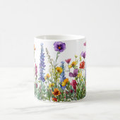 Mug Beau Enveloppement des fleurs de prairie de printe (Centre)