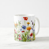 Mug Beau Enveloppement des fleurs de prairie de printe (Devant droit)