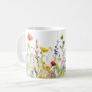 Mug Beau Enveloppement des fleurs de prairie de printe