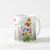 Mug Beau Enveloppement des fleurs de prairie de printe (Devant droit)