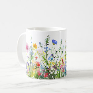 Mug Beau Enveloppement des fleurs de prairie de printe