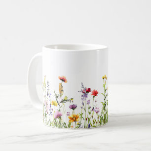 Mug Beau Enveloppement des fleurs de prairie de printe