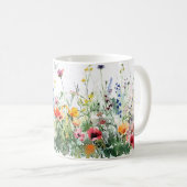 Mug Beau Enveloppement des fleurs de prairie de printe (Devant droit)
