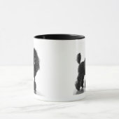 Mug Beau, équilibré, noir, corps complet de caniche (Centre)