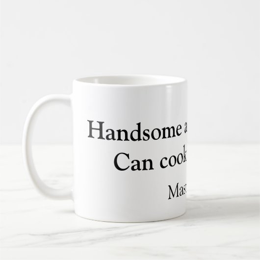 Mug Beau et peut cuisiner ajouter nom master chef date (Gauche)