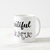 Mug Beau et unique (Devant droit)