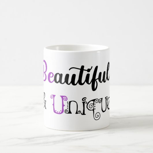 Mug Beau et unique (Centre)