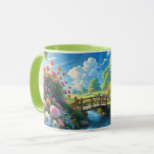 Mug Beau été, illustration colorée, (Devant gauche)